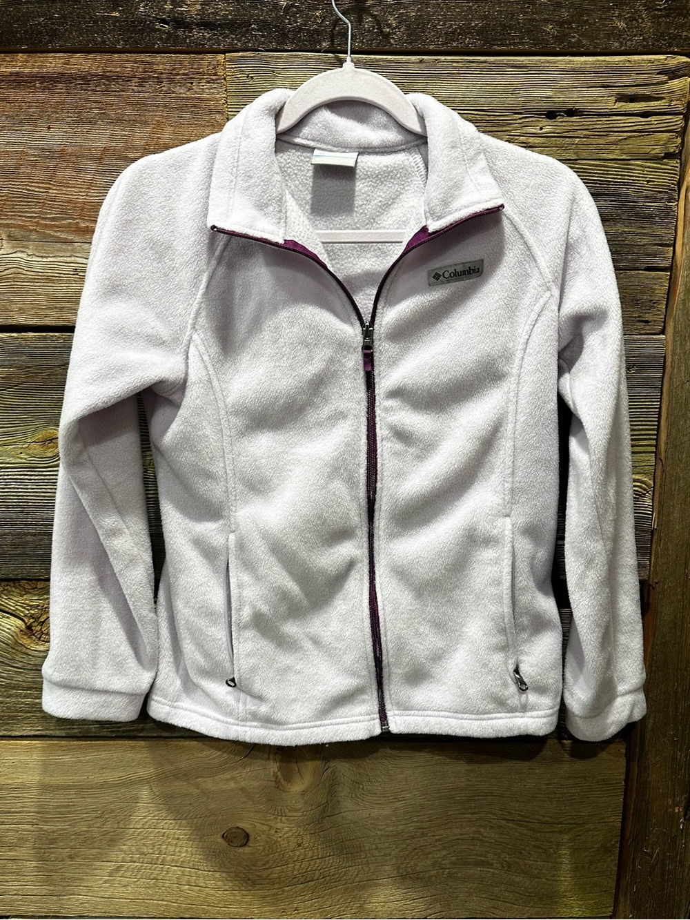 Columbia Girls' Light Purple Fleece Jacket - Full-Zip 14/16